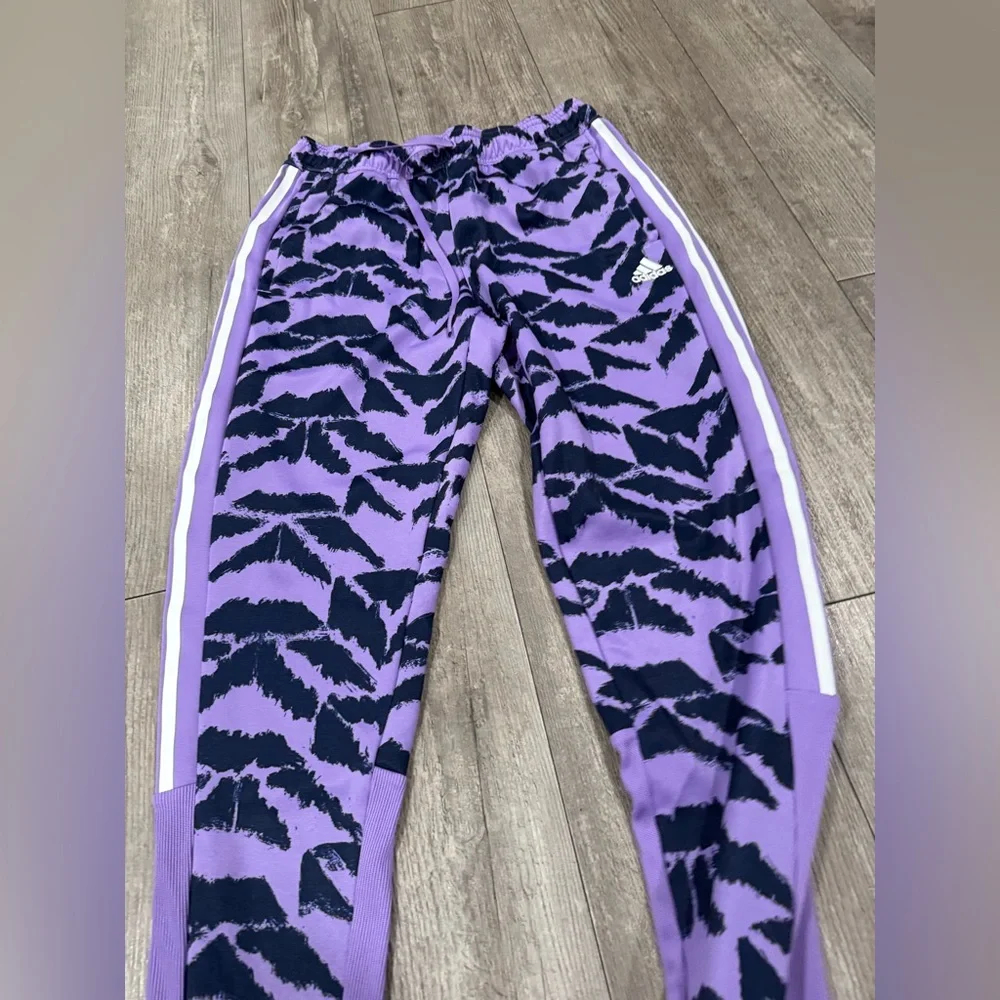 adidas Purple and Black Graphic Joggers